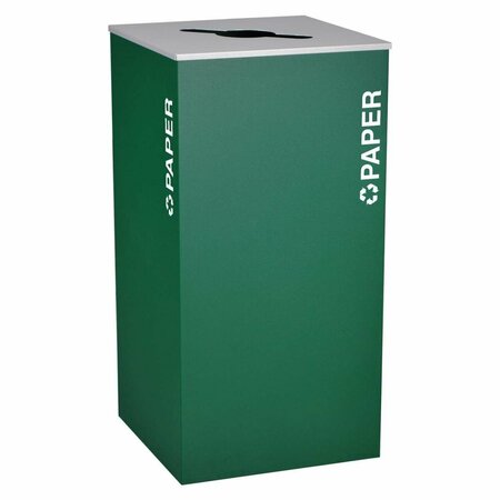 HOT HOUSE DESIGNS 36 Gallon Square Paper Recycling Receptacle, Emerald Texture HO3511972